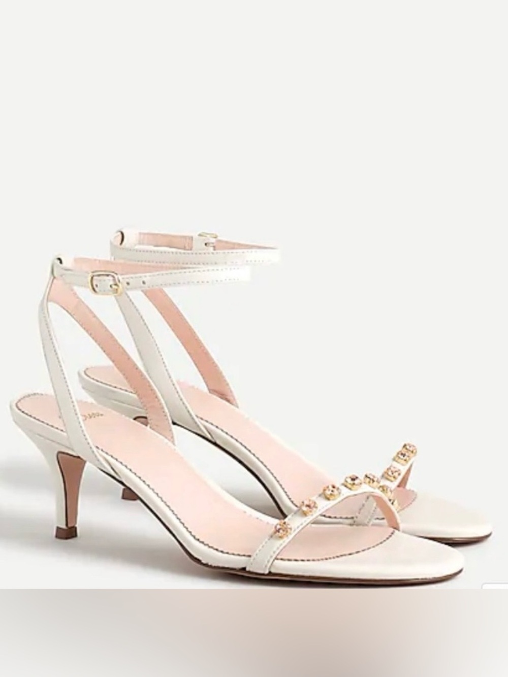 New J.Crew Crystal Detail Sandals in leather. Elegant and classy. Size 10.